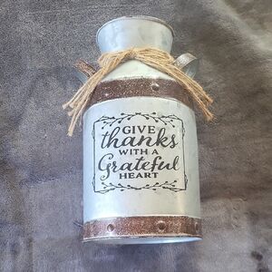 Decorative Milk Can with Inspirational Quote